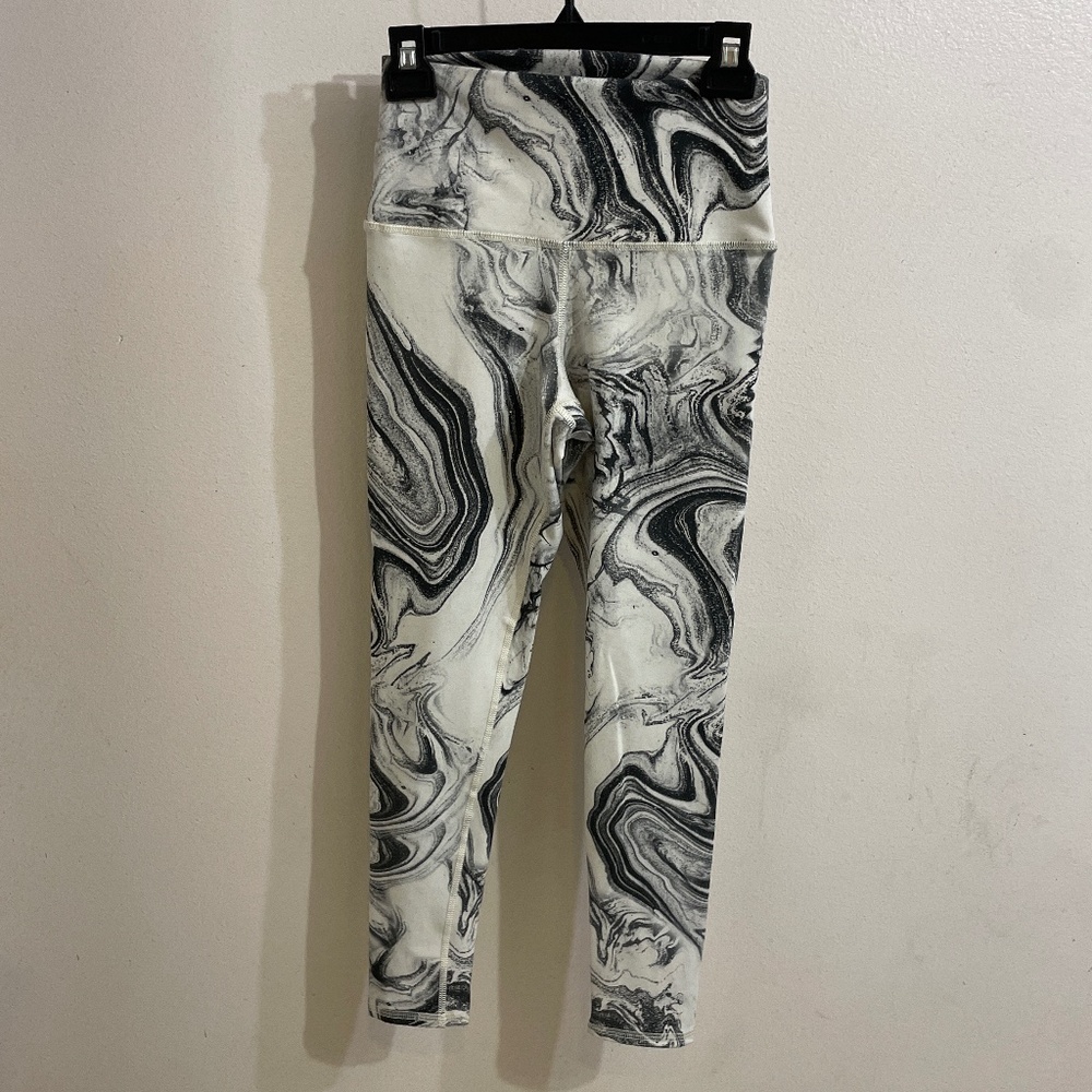 Marble Swirl Print High Waist Leggings